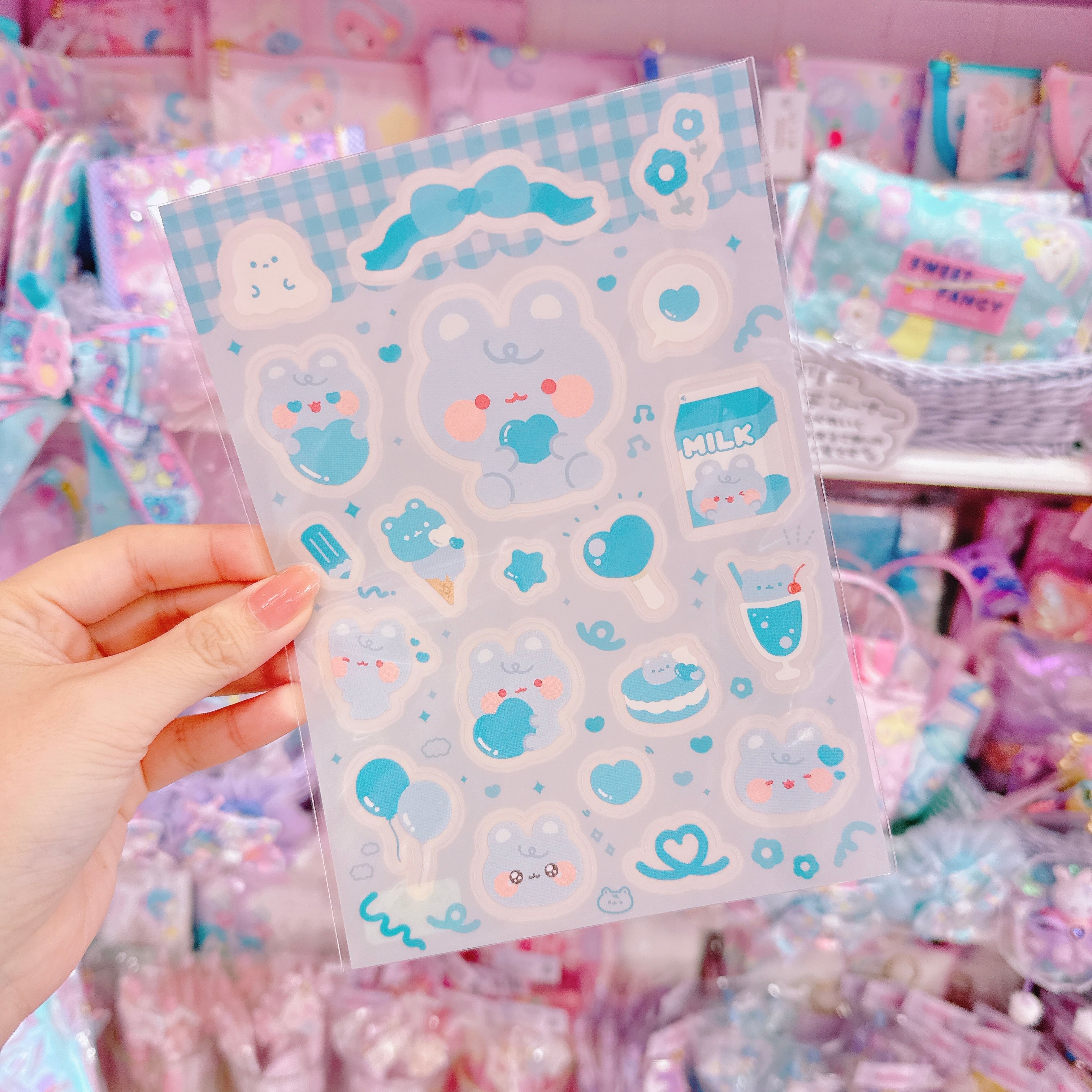 【G3】18-2推しカラークリアシール（青）