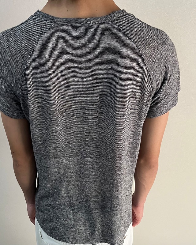 【DIESEL】micro border raglan top