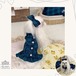 予約【№B04369】タータンチェック柄　フライングスリーブワンピ　Ｋビジュー入り