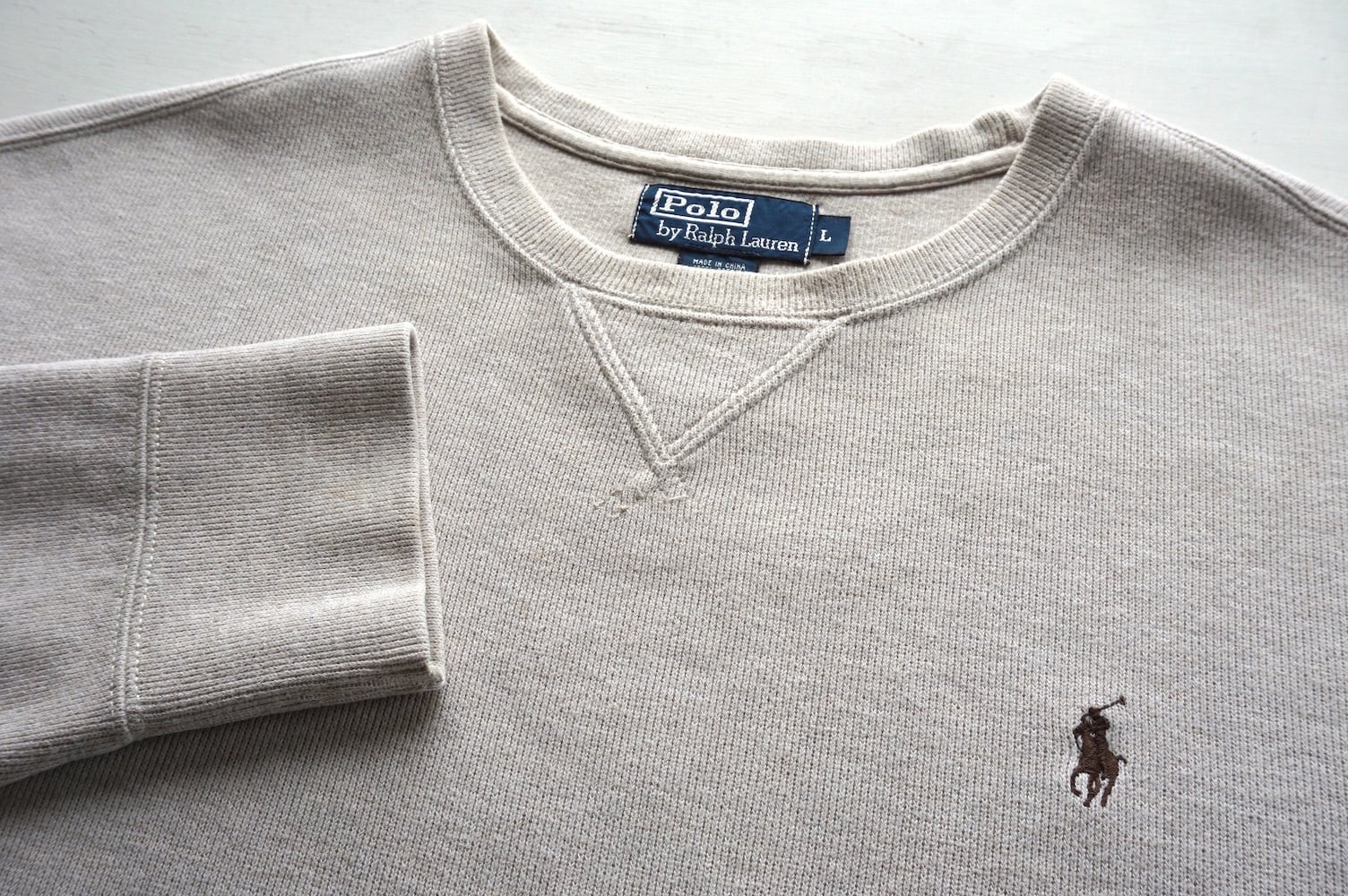 2000's [Polo by Ralph Lauren] 前V&両サイドガゼット 100%コットン