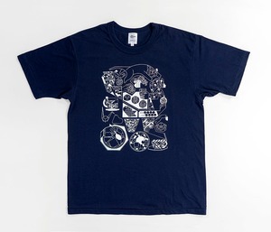 【久米繊維×TIS】「シタマチ」Tシャツ　カラー：紺