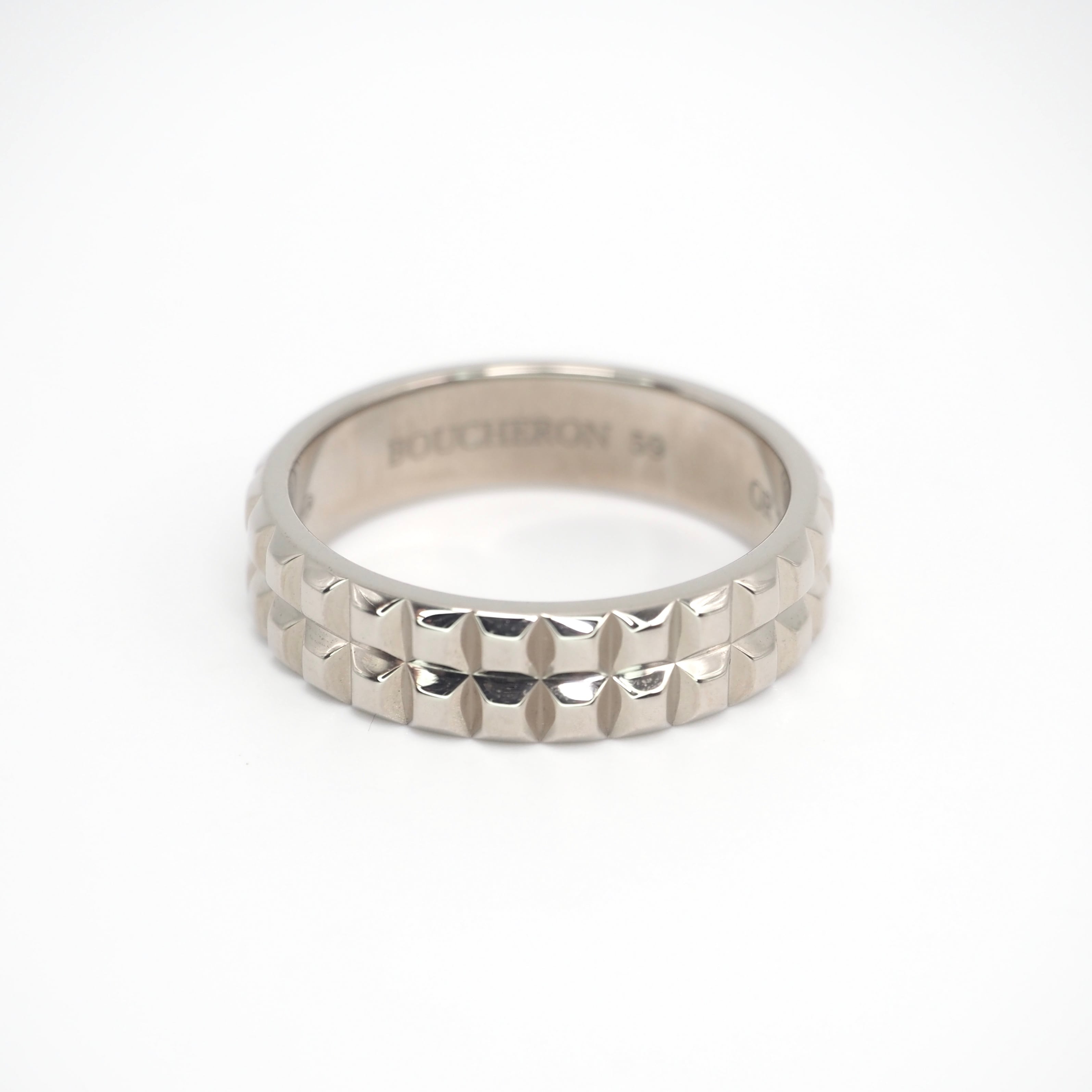 BOUCHERON 約19号 キャトルクルドパリ ポワントドディアマン 2ロウ