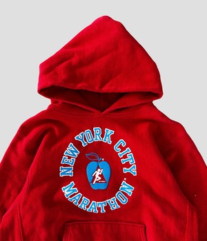 -Champion- Vintage 90s M NEW YORK CITY MARATHON Reverse Weave Hoodie made in USA