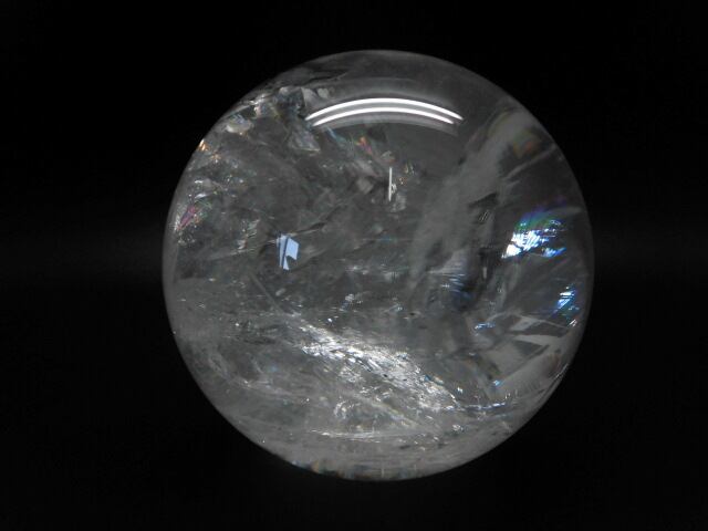 【送料無料】【高品質】約13cmブラジル産天然レインボー水晶玉