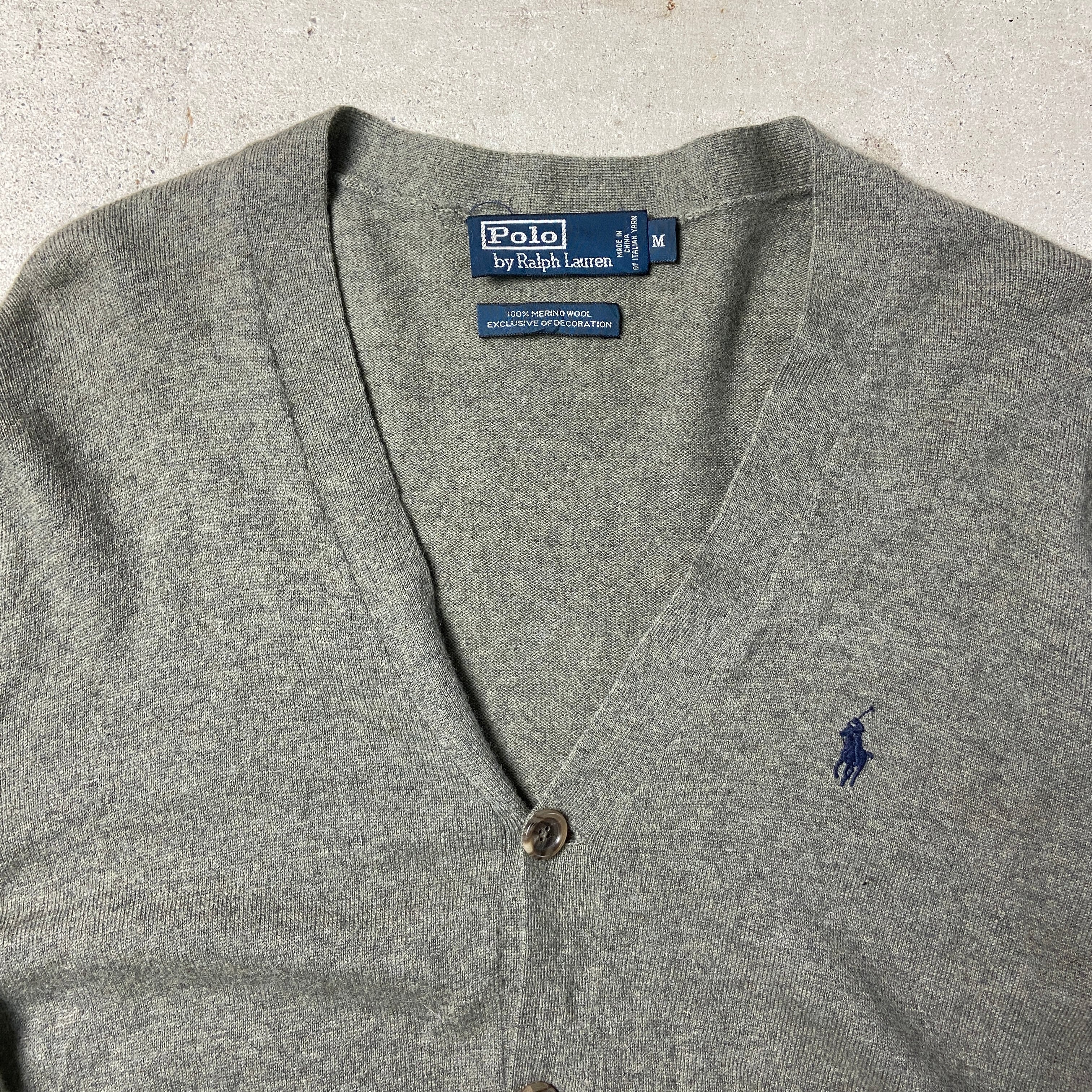 Polo by Ralph Lauren ウールニットカーディガン エルボーパッチ 