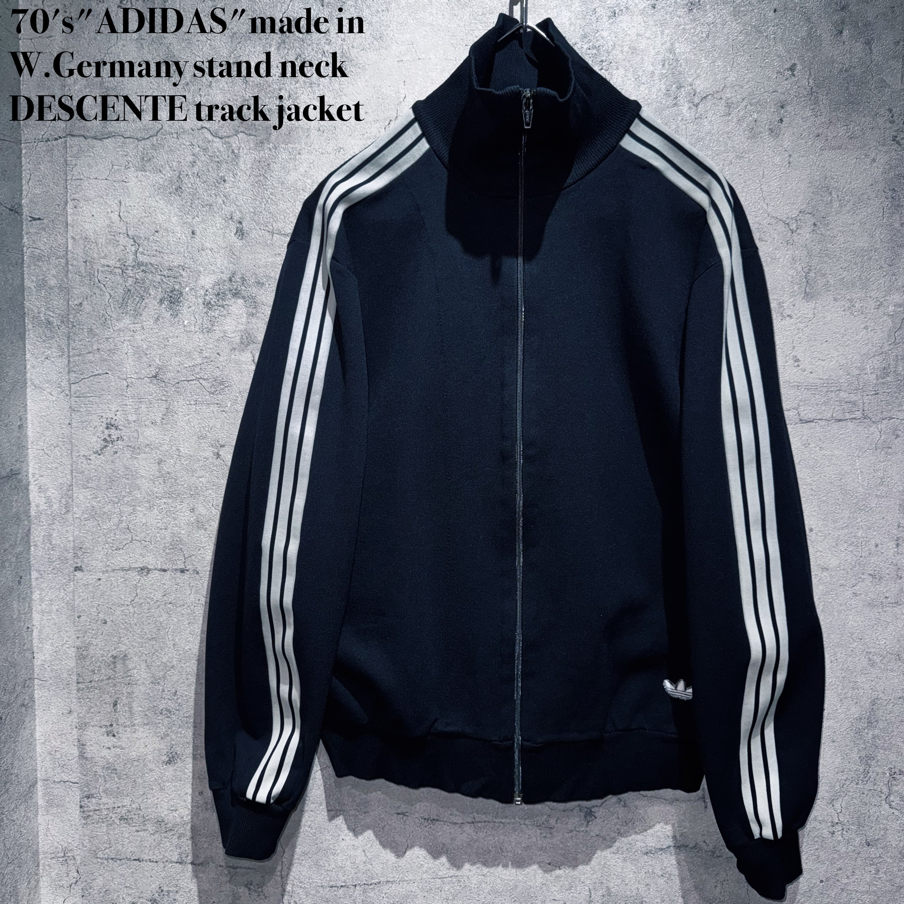 70's"ADIDAS"made in W.Germany stand neck DESCENTE track jacket