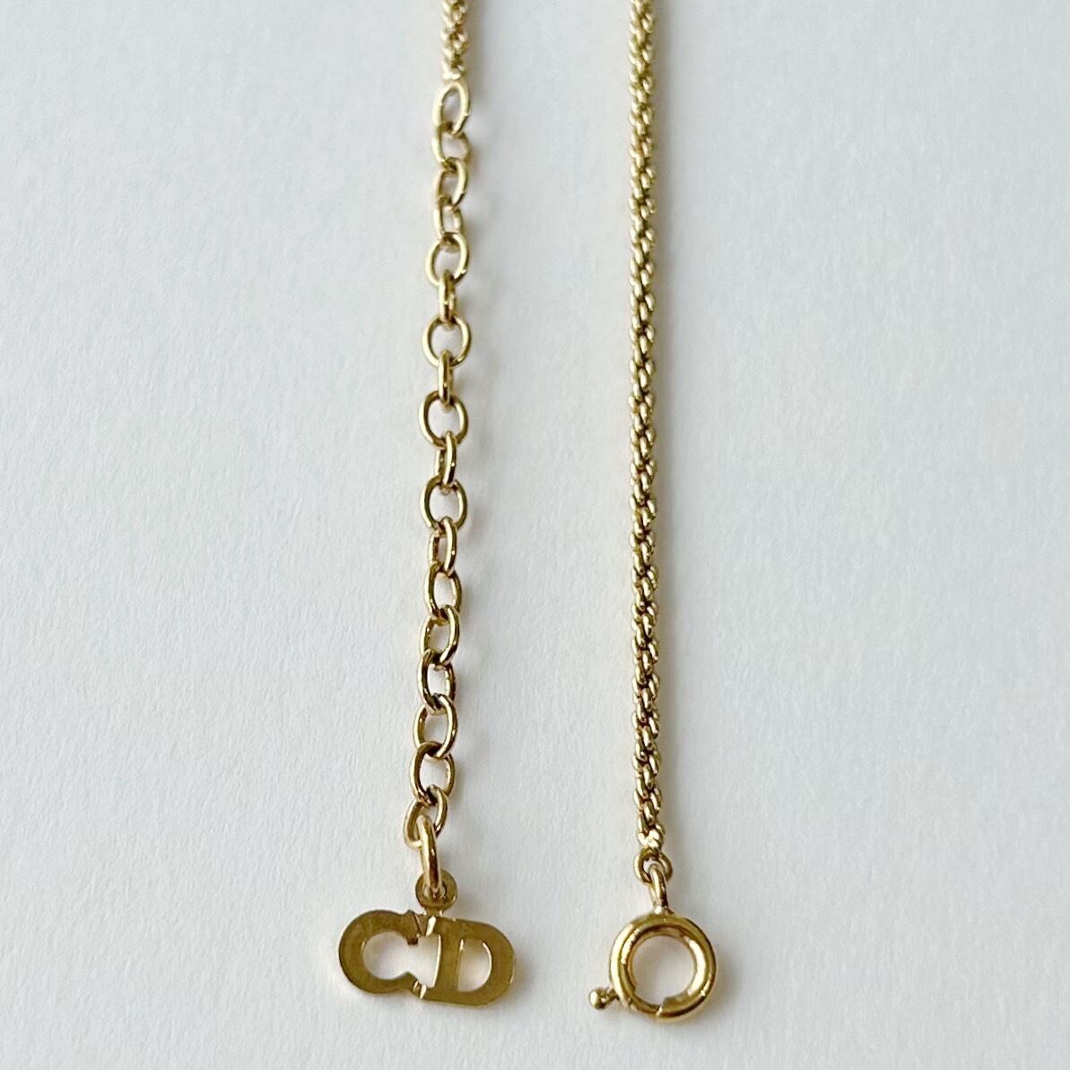 N7088】Christian Dior CD logo necklace/クリスチャンディオール