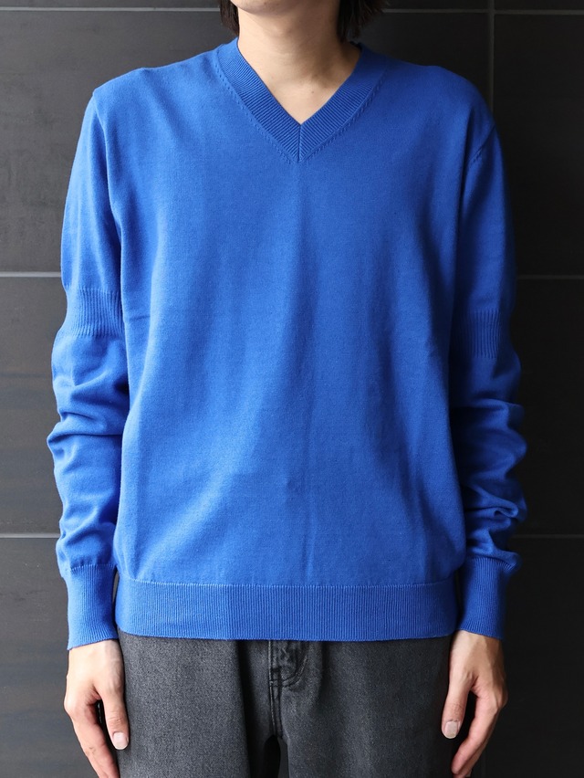 【AWARE/26AW】DOMANI V-NECK SWEATER/blue