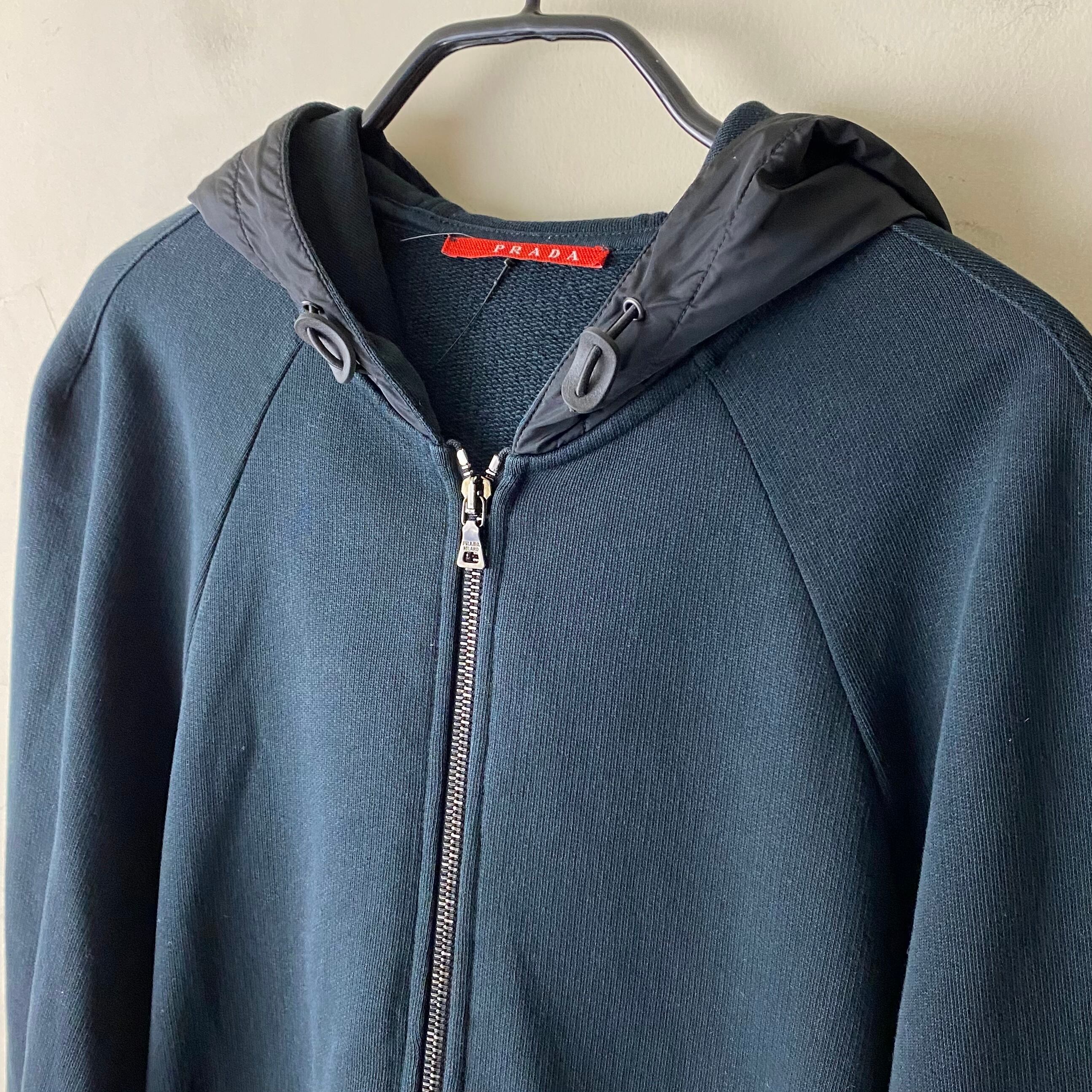 PRADA nylon hoodie switching sweat parka | NOIR ONLINE