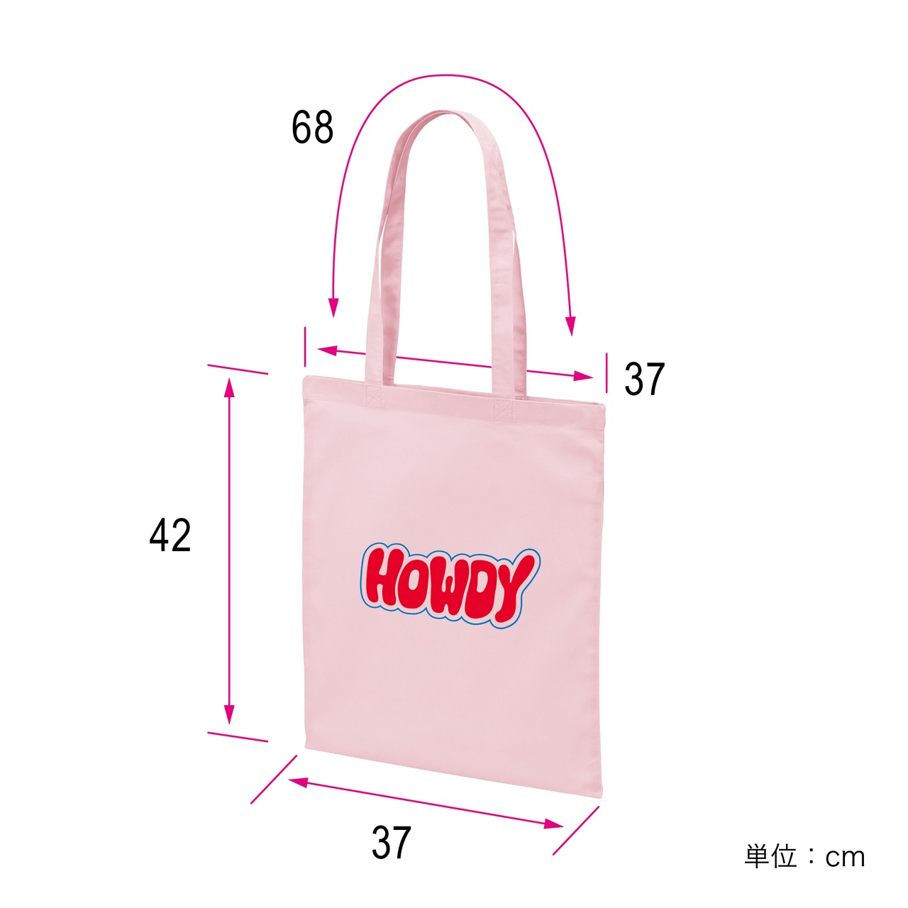 HOWDY Flat TOTE [ライトピンク]