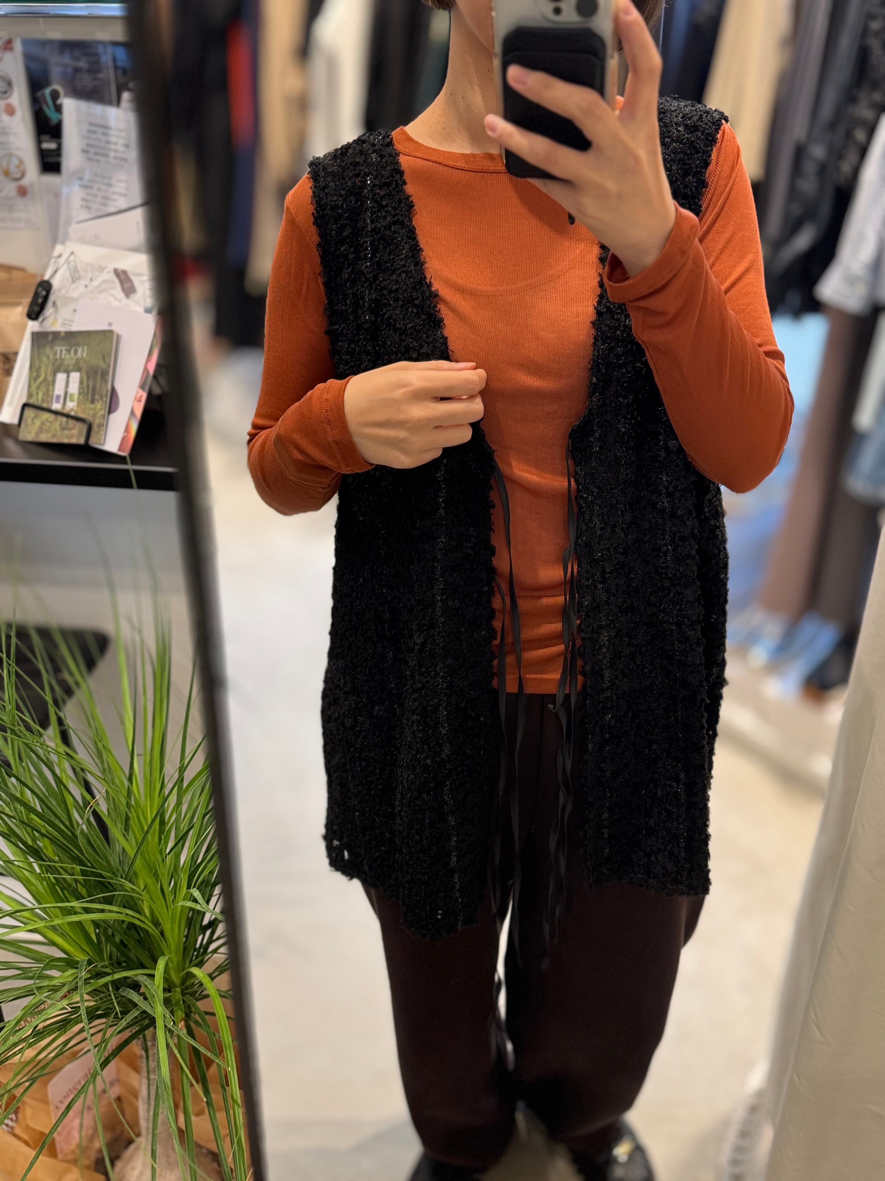 【SELECT】リング刺繍レース2wayベスト 15-0707