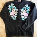刺繍ウールカーディガン