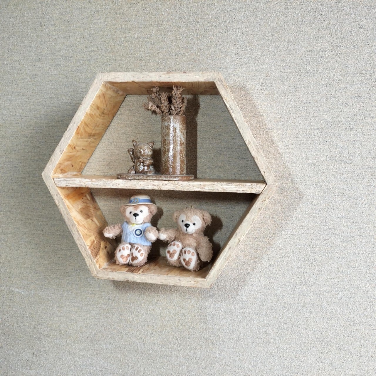 六角形のウォールシェルフ（Sサイズ）【ウォールラック】壁掛け | 生活