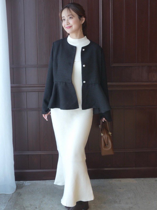 ペプラムツイードジャケット