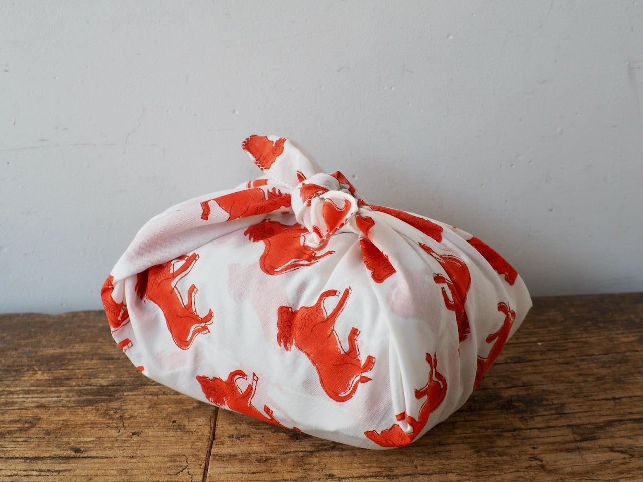 156ri050 Block Print Bandana d3 牛 orange