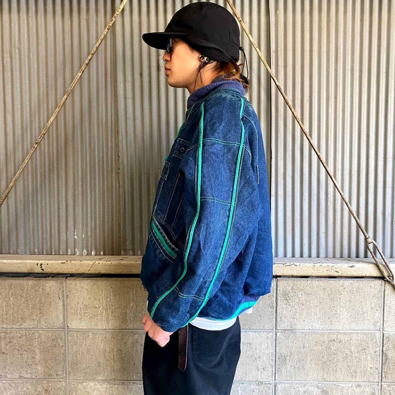 daniel 変形型 デザインデニムジャケット メンズM 古着 デニムブルゾン