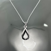 OPEN TEARDROP with DIAMOND NECKLACE / オープンティアドロップダイヤモンドネックレス