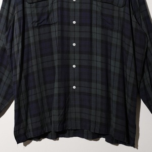 Mint XL 90s Rayon Black Watch L/S Shirt Polo Ralph Lauren ポロラルフローレン レーヨン ブラックウォッチ柄 長袖
