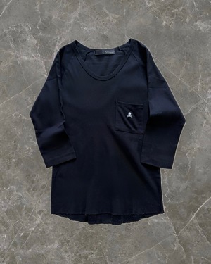 "Roen" skull design 3/4 sleeve t-shirt
