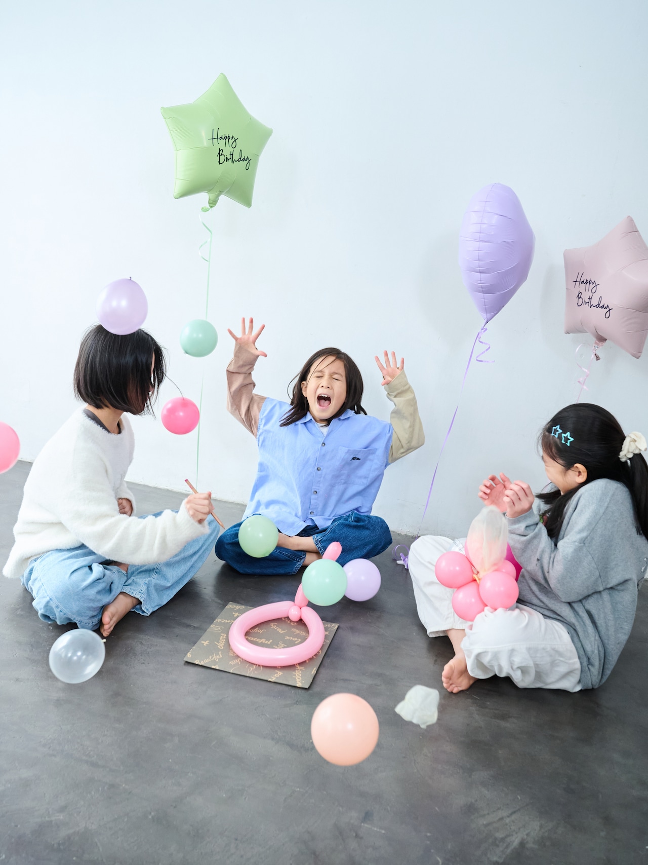 バルーンラッピング POPPING BALLOON カラフルブルー