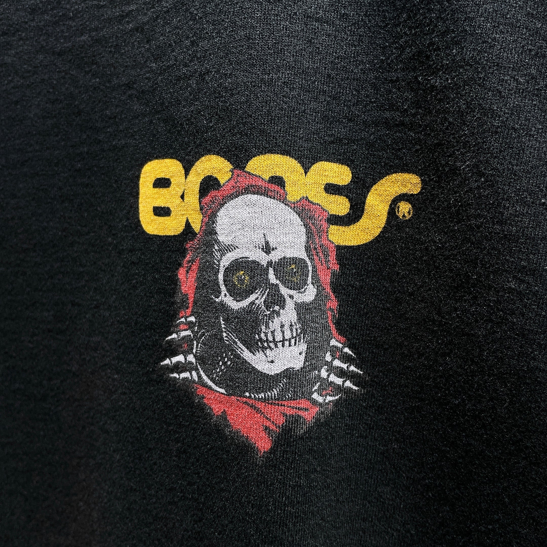1994s POWELL PERALTA ” 覗きBONES ” printed Black Tee (made in Usa)