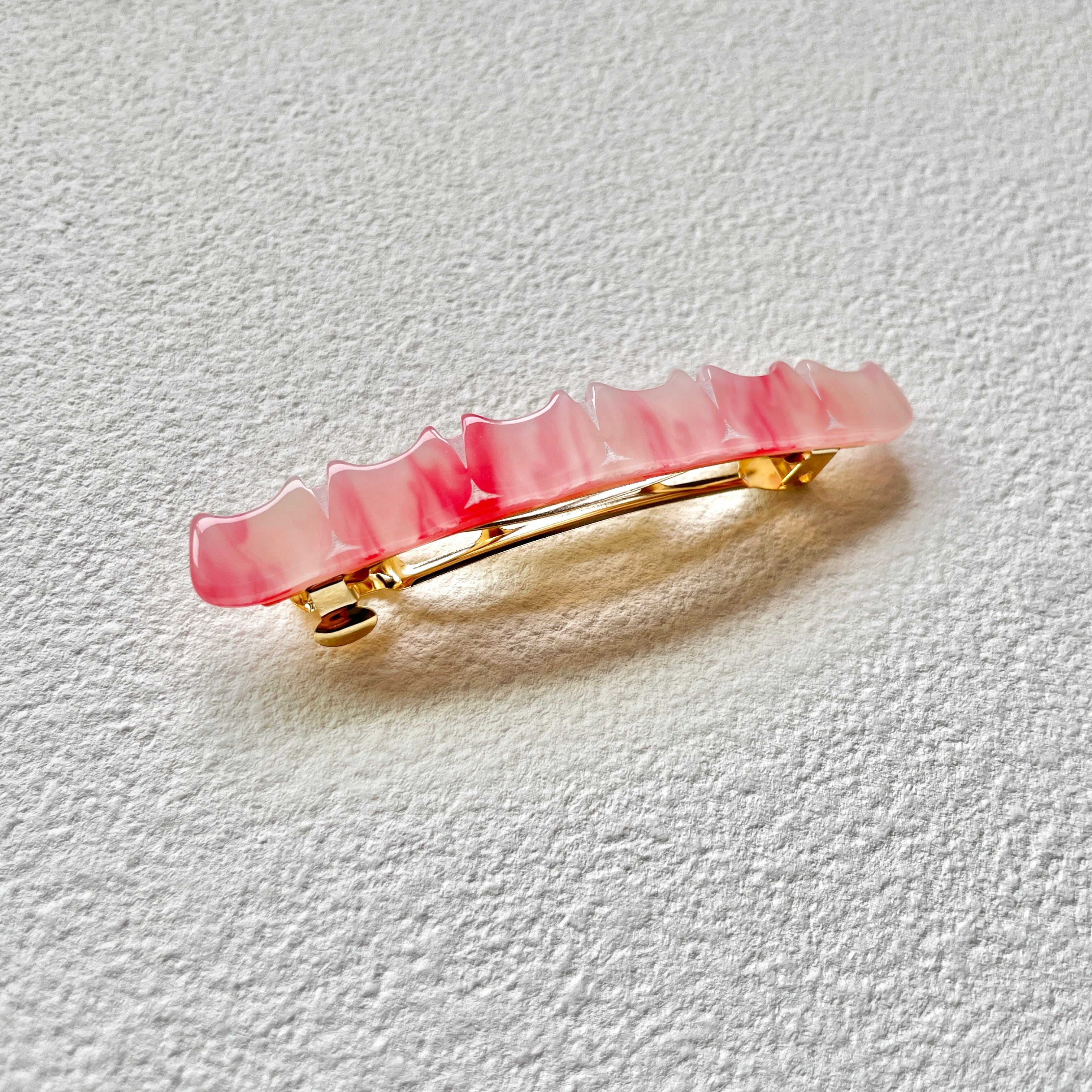 ピンクマーブルにゃれった 6匹 猫 バレッタ 桜