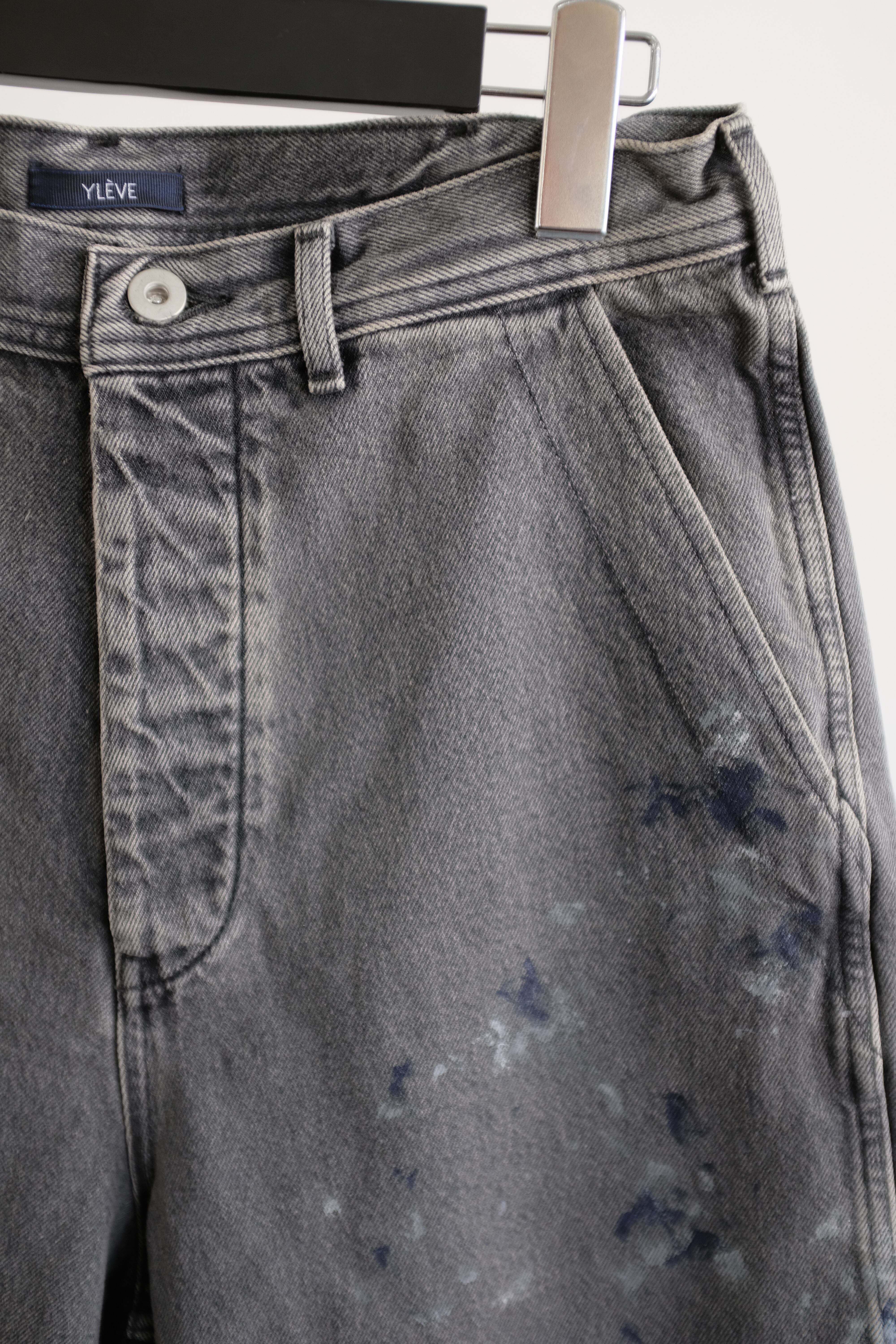 YLÈVE] HAND PAINT DENIM SHORTS / BLACK | YES-姫路の美容院と服のお