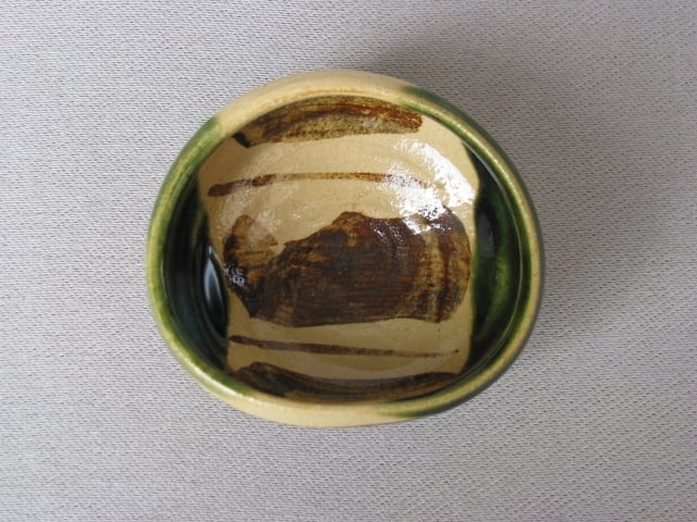 999-0136 【寺田康雄】徳利 盃 ぐい呑 酒器 和陶器 和モダン /織部沓型