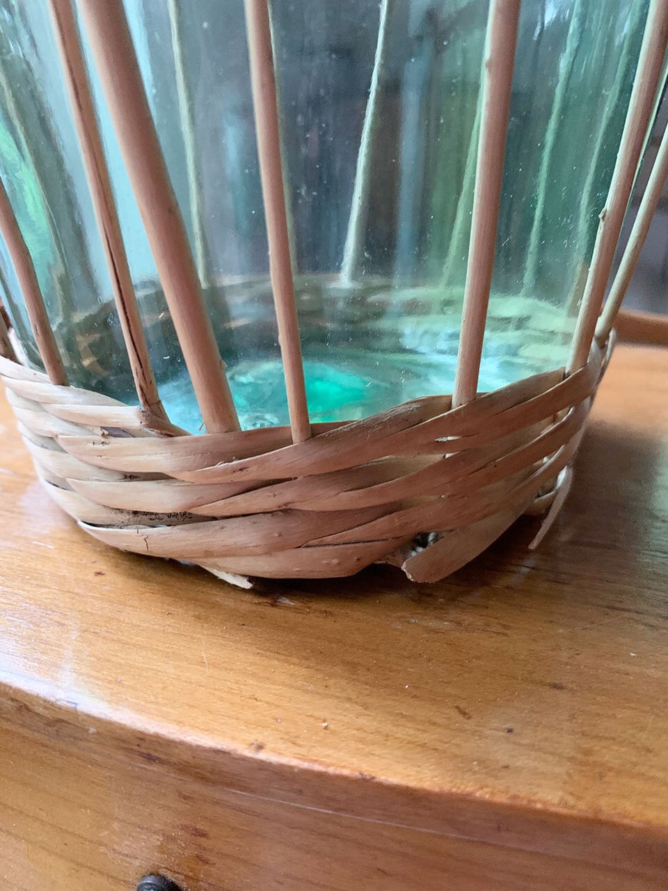 ワインボトル 籐 巻き ラタン | Brocante de La Cocotte （フランス