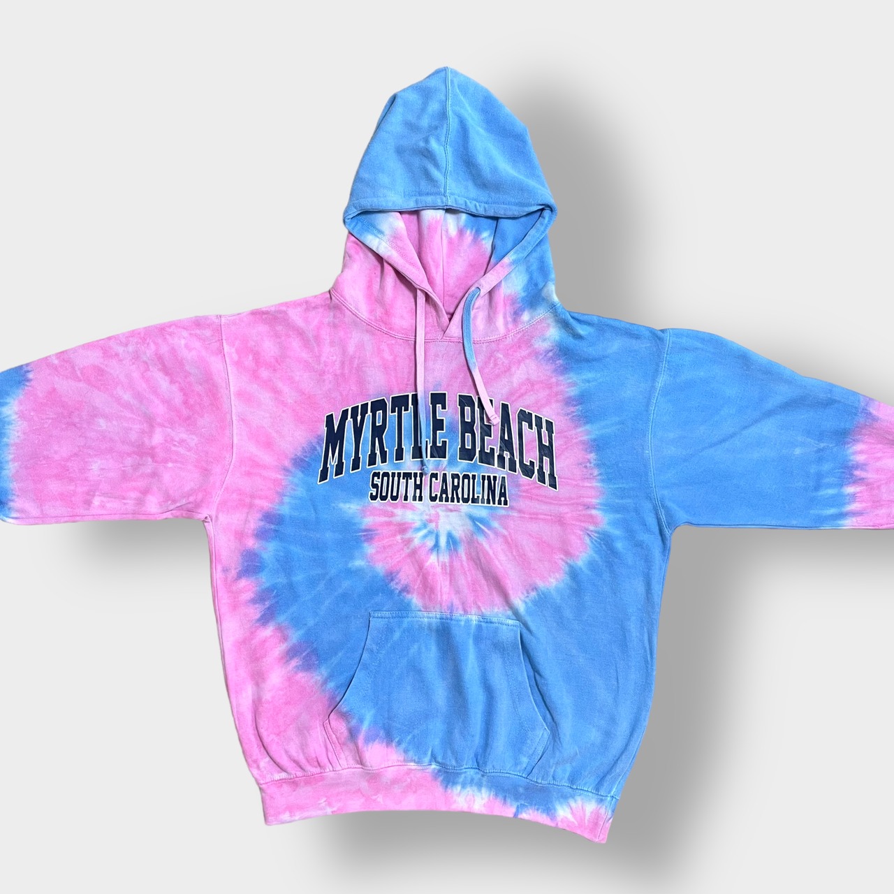 【TIE DYE】パーカー タイダイ柄 プルオーバー プリント ロゴ MYRTLE BEACH フーディー スウェット hoodie US古着