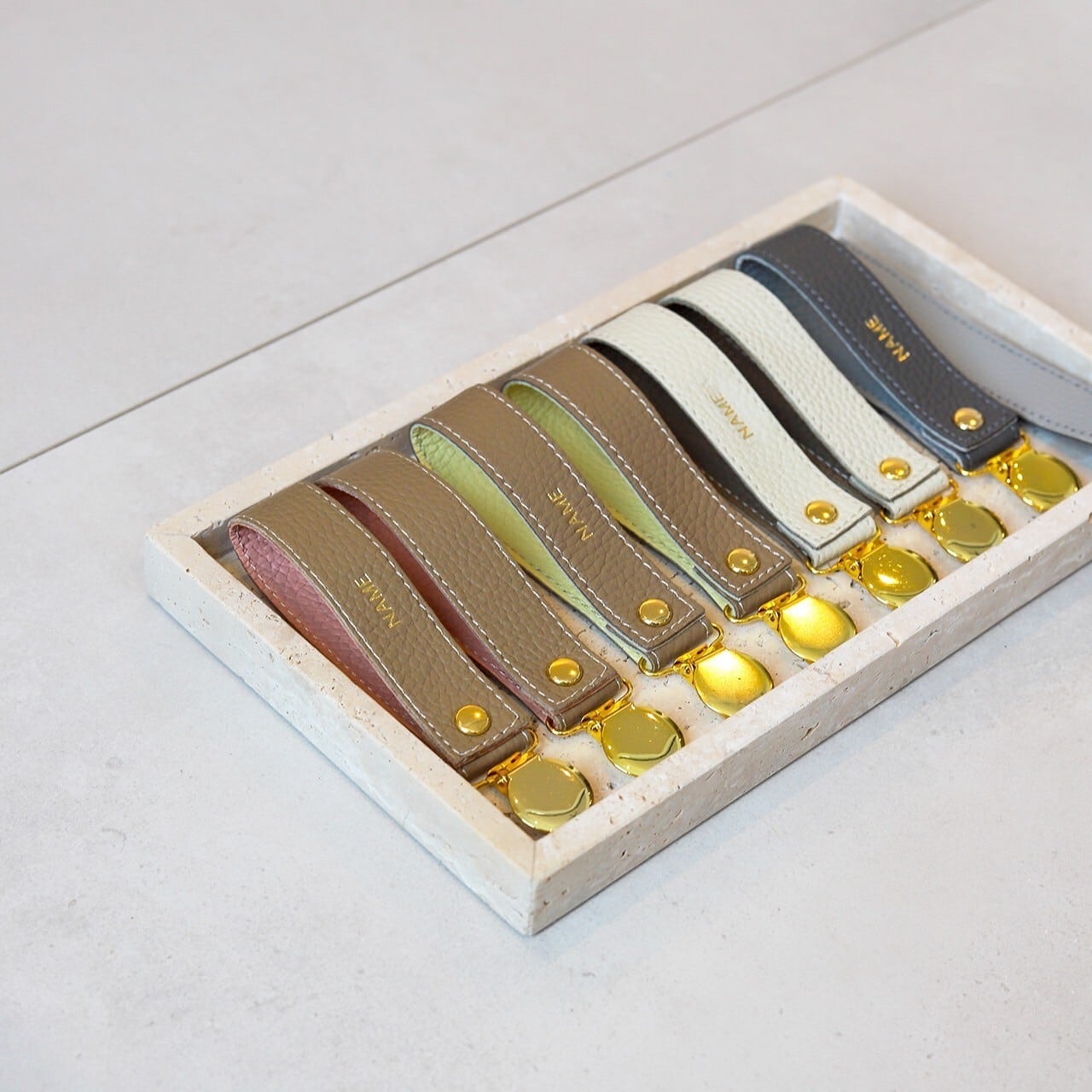 バイカラーレザー ブランケットクリップ【ゴールド】 | 公式通販