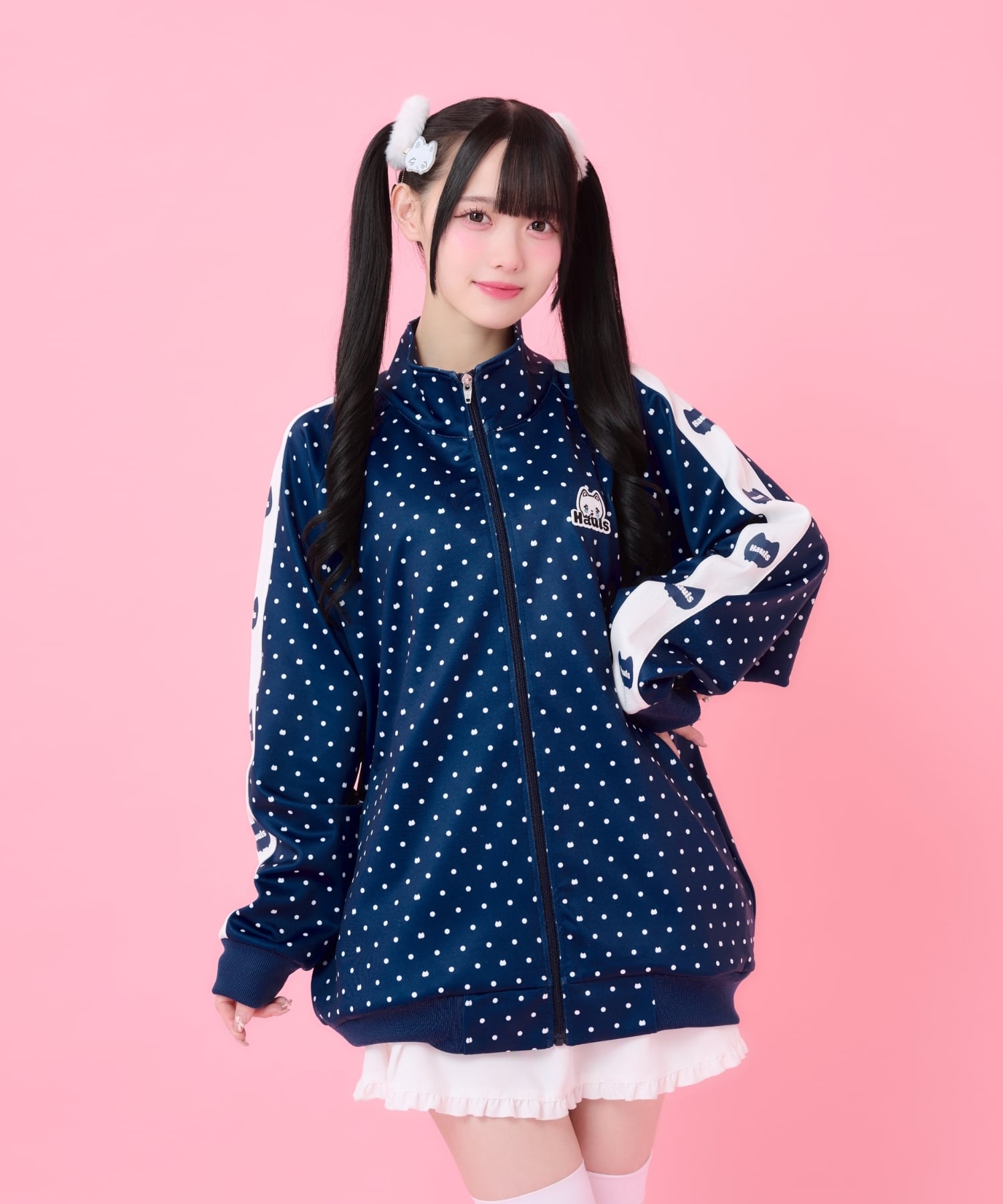 新！柄 ネ申おジャージ参上！(ドットネイビー) | Hauls