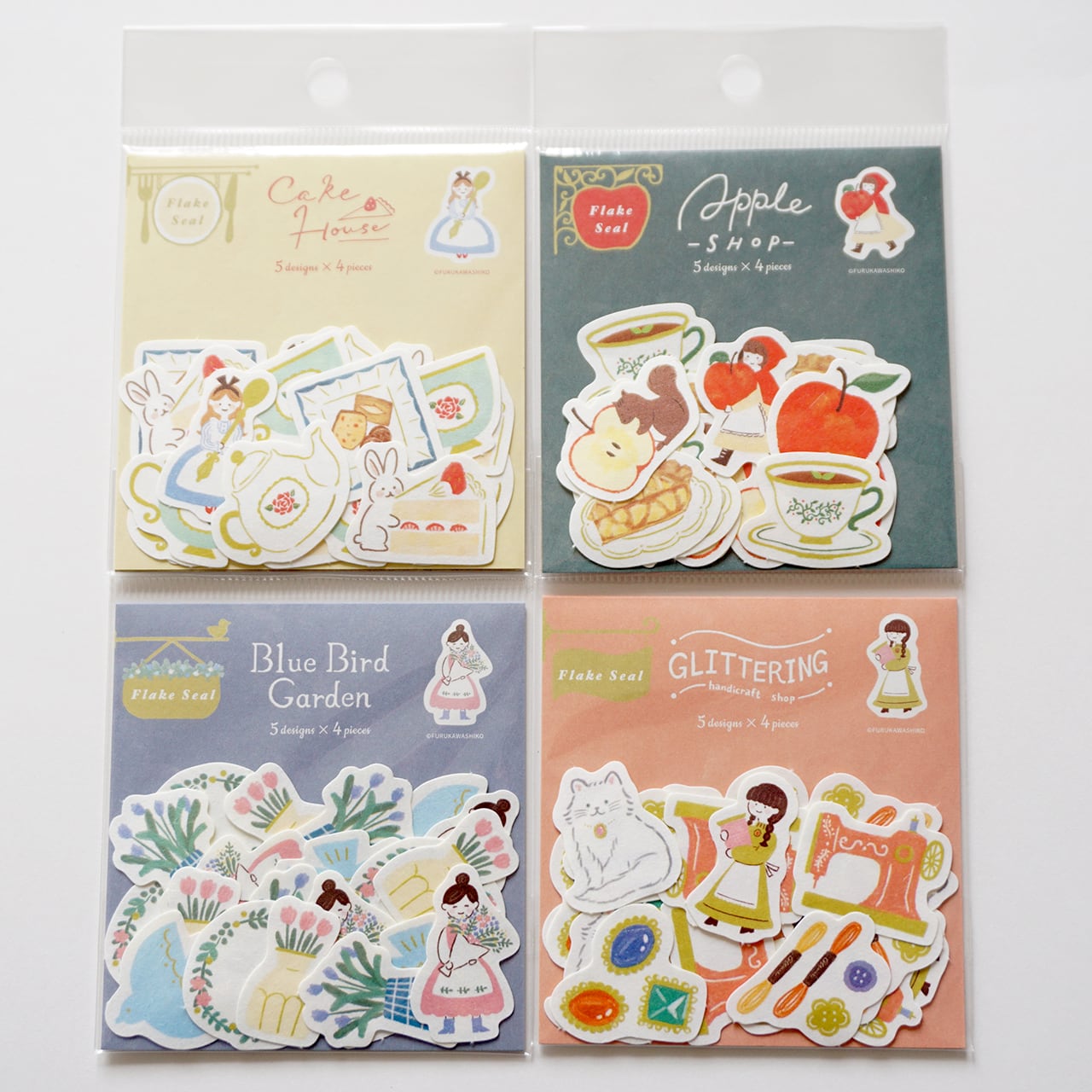 FULLSET 古川紙工 和紙フレークシール〈4種〉｜QSA234-QSA237