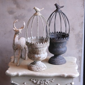 S木さま専用ページ：mondimanche ブリキ植木鉢　カージカップポットS W　UF651|1~2ポット植え込みのシャビーシックな鉢　お玄関がオシャレに変わります