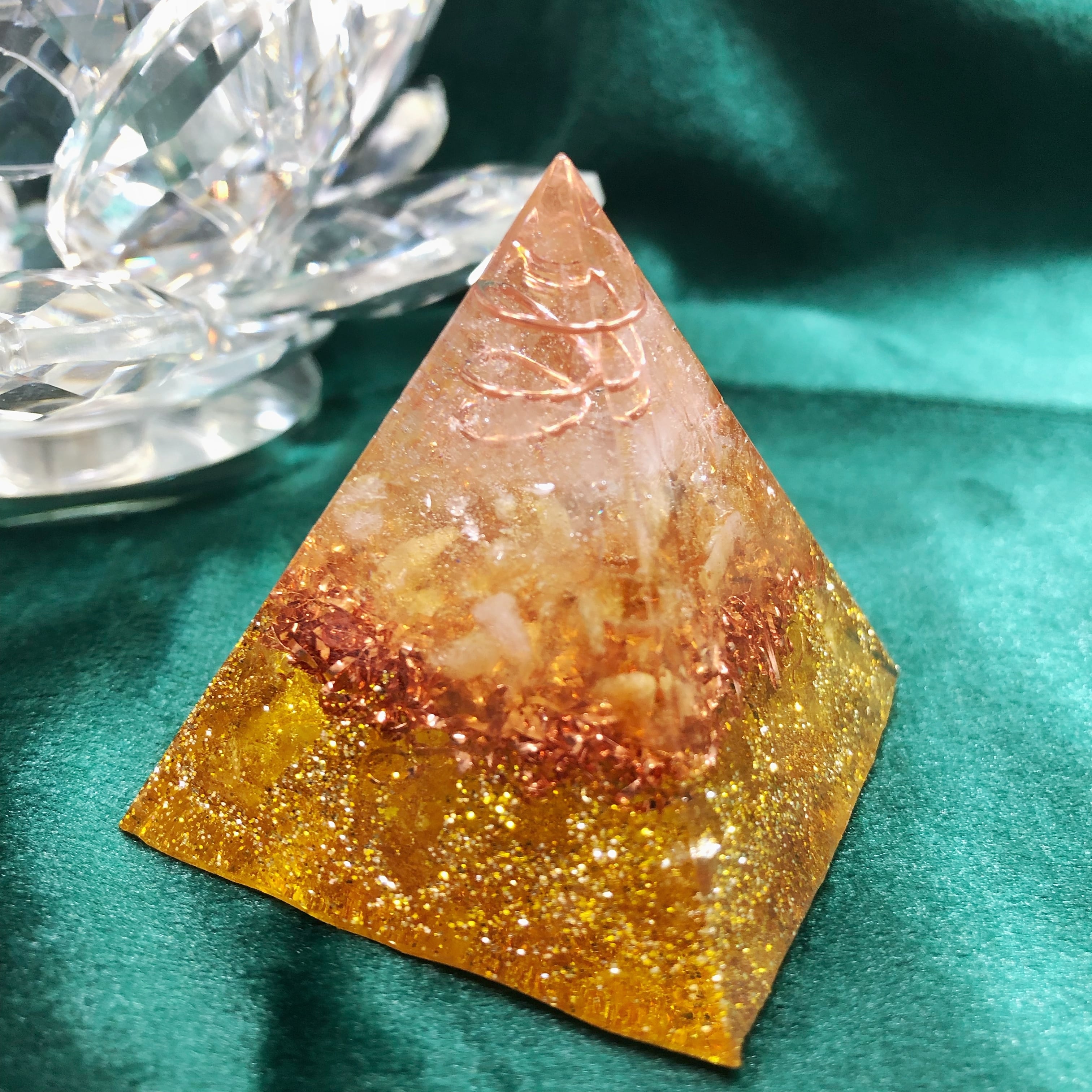 黄金オルゴナイト シトリン鉱石型