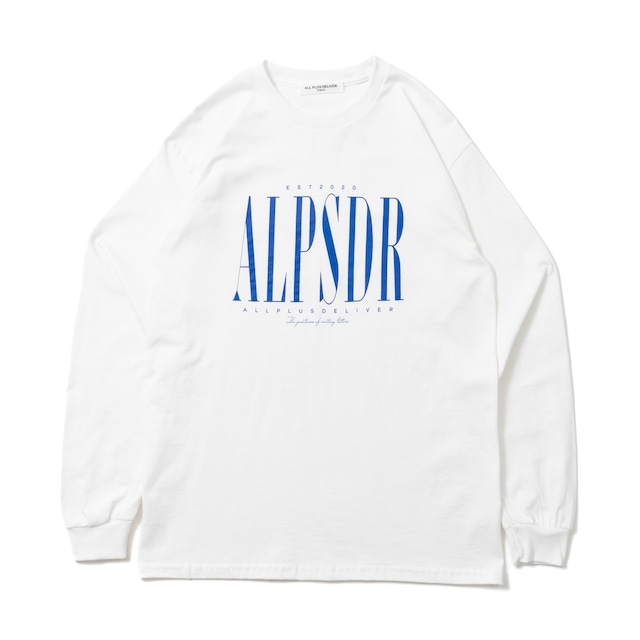 ALPSDR LOGO LS TEE / WHITE