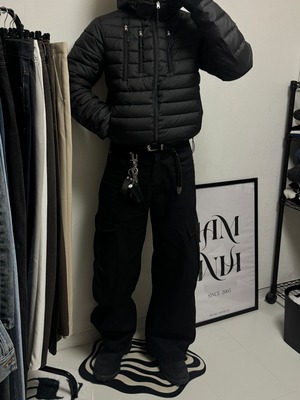 Lightweight Cropped Hooded Puffer Jacket (3color)