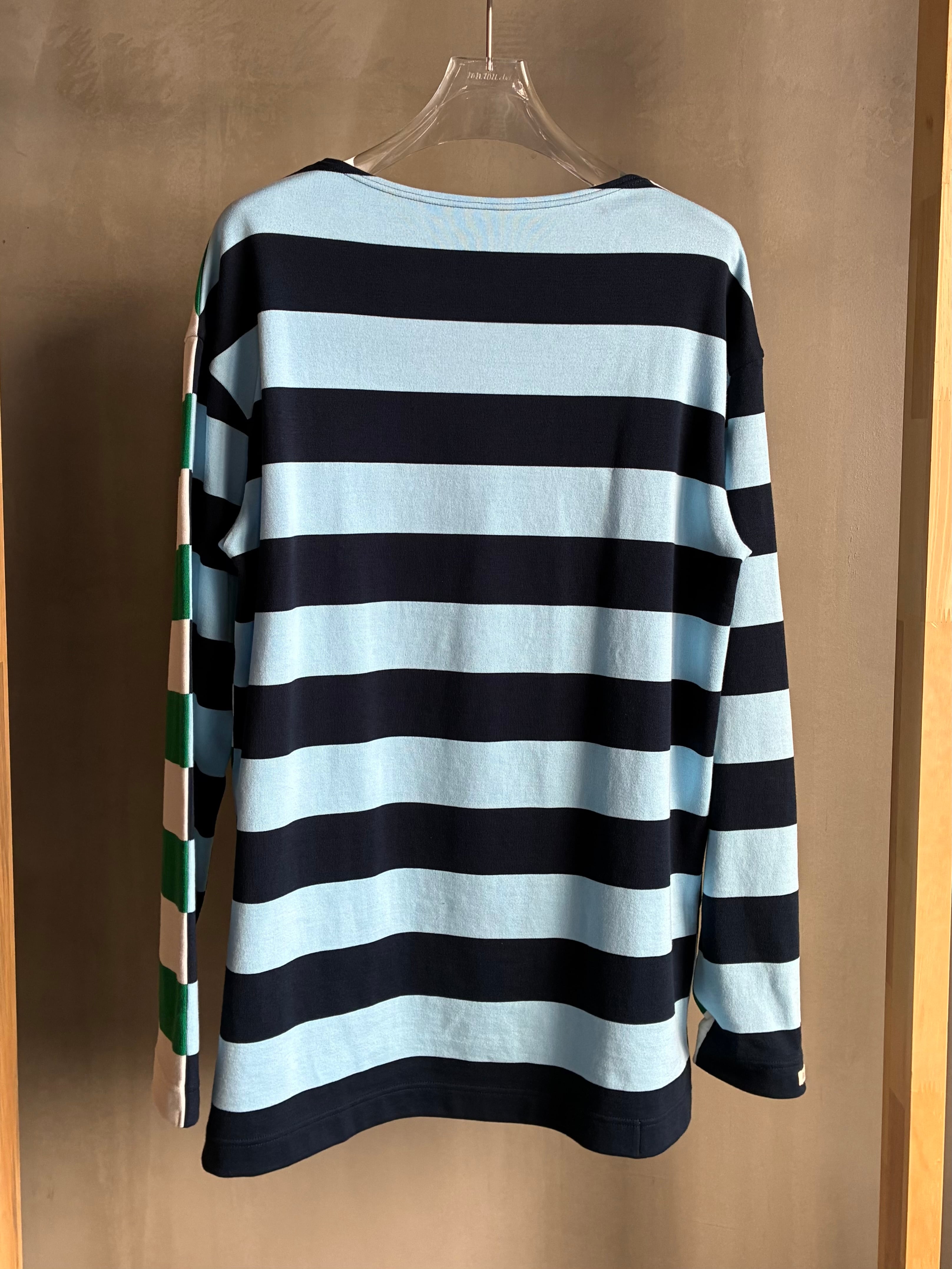 TSTS【G.F.G.S DOUBLE SIDED STRIPE SHIRT SAX E,NAVY,WHITE AND GREEN】