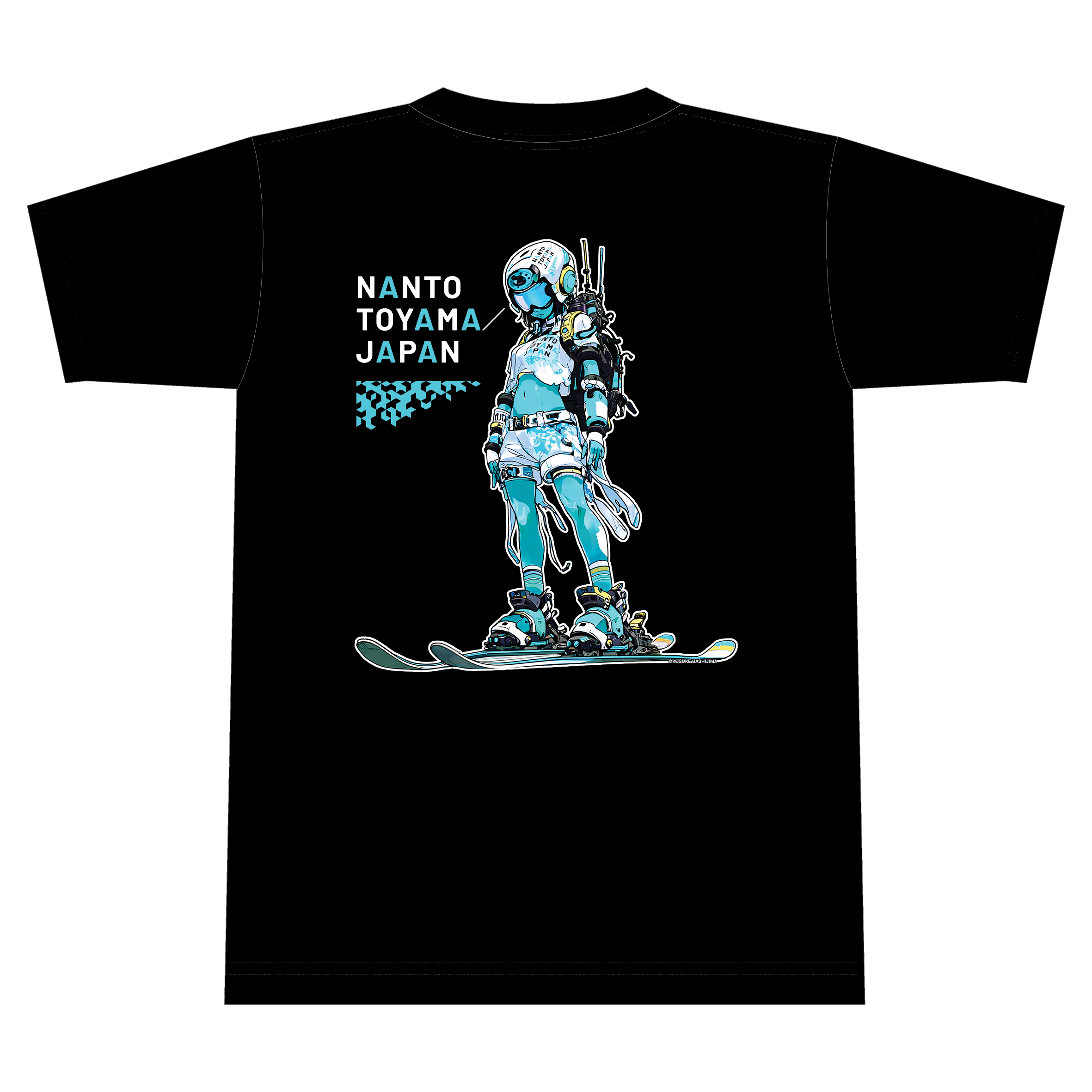 【公式Tシャツ】FIS モーグルワールドカップ 富山なんと大会 "ハシジマコウスケ Black"