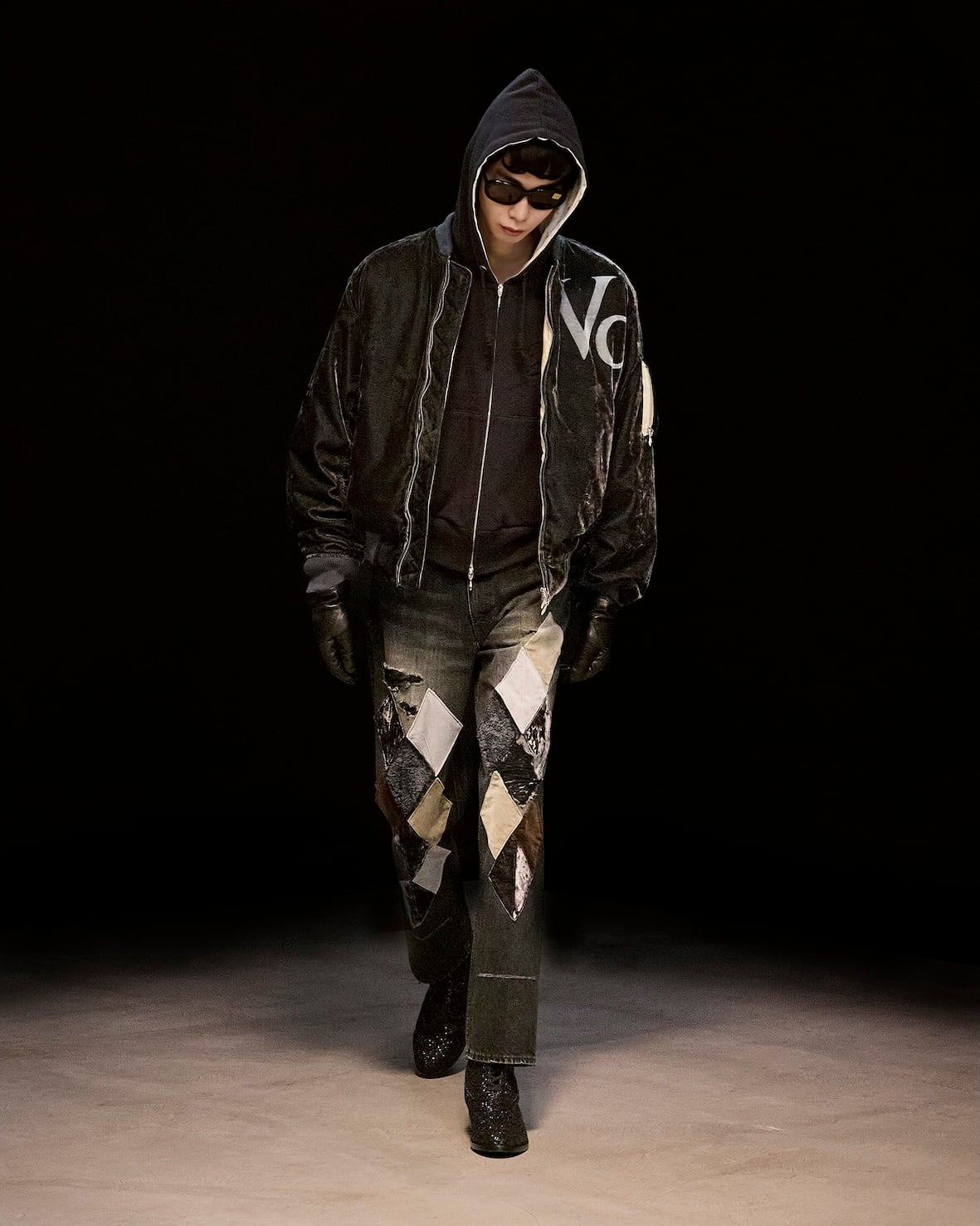 MASU / VC VELVET PUFFER BOMBER JACKET