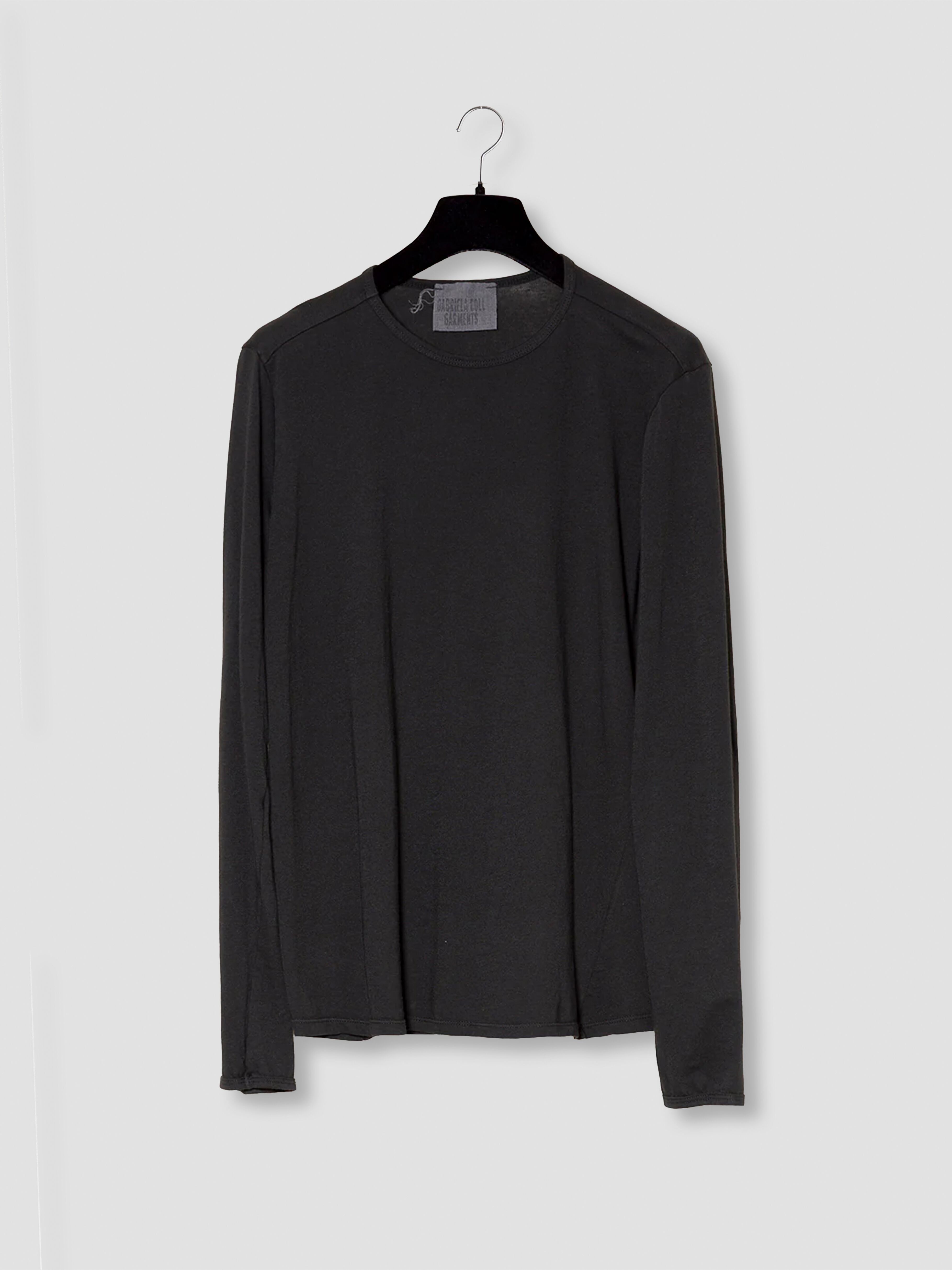 GABRIELA COLL GARMENTS ORGANIC COTTON LONG SLEEVE T-SHIRT BLACK S7