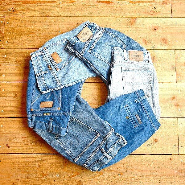 1点物◇ビンテージ90sラングラーUSA製ワイドテーパードジーンズ古着  