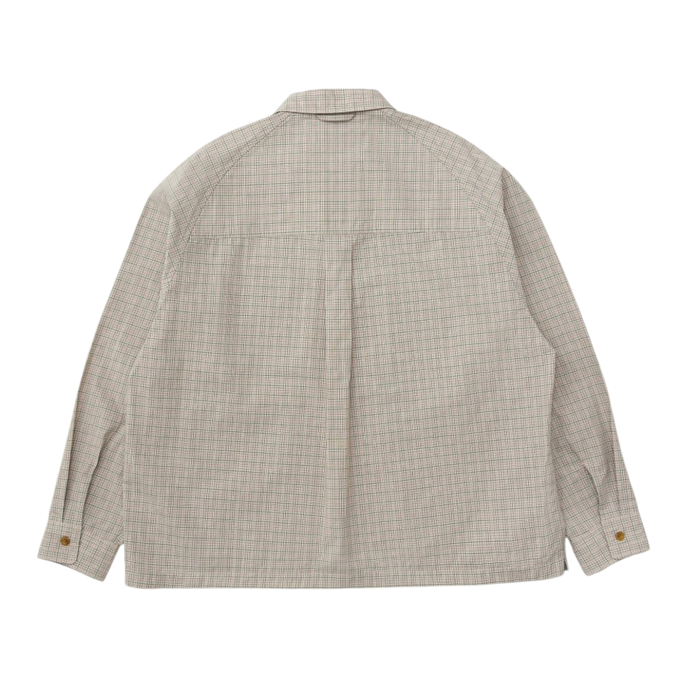 PWA / DRY ZIP-UP SWING SHIRT BEIGE CHECK | THE NEWAGE CLUB PWA / DRY ZIP-UP SWING SHIRT BEIGE CHECK | THE NEWAGE CLUB