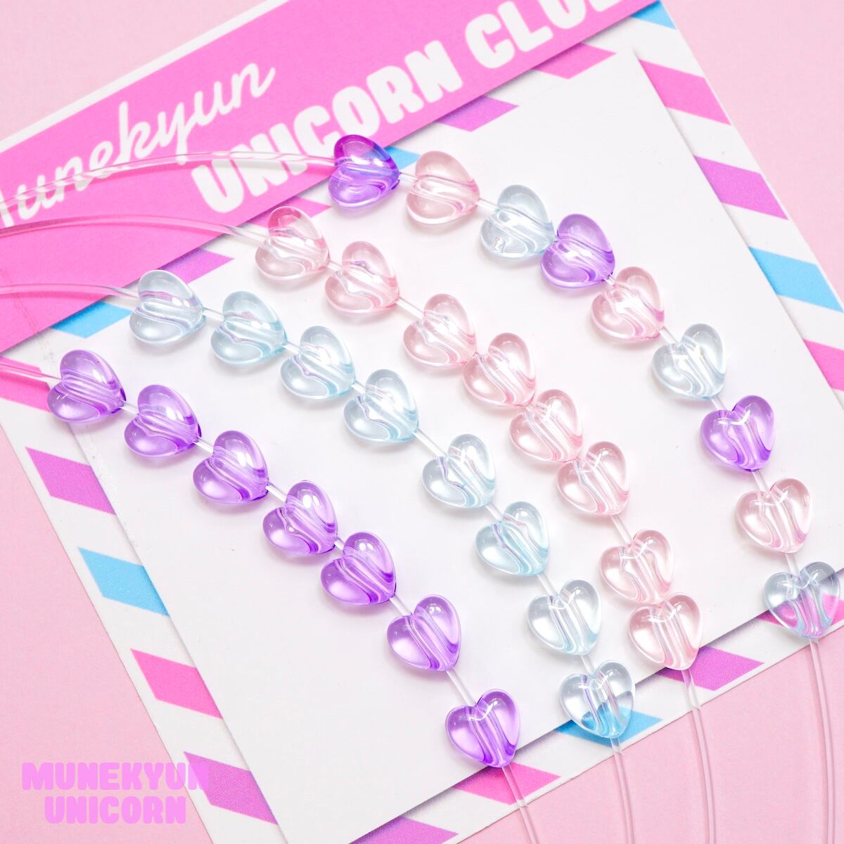 404【10g単位の量り売り】クリア ミニ ハート ビーズ | デコパーツと