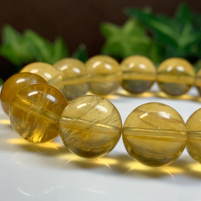 透明度抜群☆美発色・ゴールデンフローライト ブレスレット