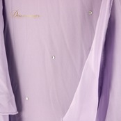【美品 社交ダンス衣装】ワンピース ドレス prima boutique プリマブティック 紫 薄紫 パープル ライラック ラインストーン