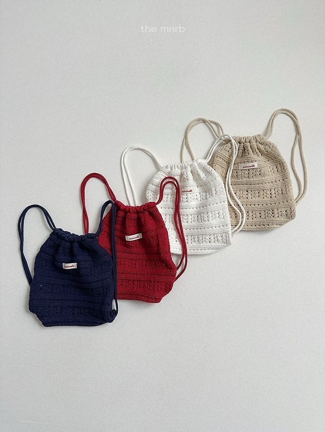 【取寄】minirobe|crochet knit bag|クロシェニットバッグ|FREE|10m-4y|26 autumn