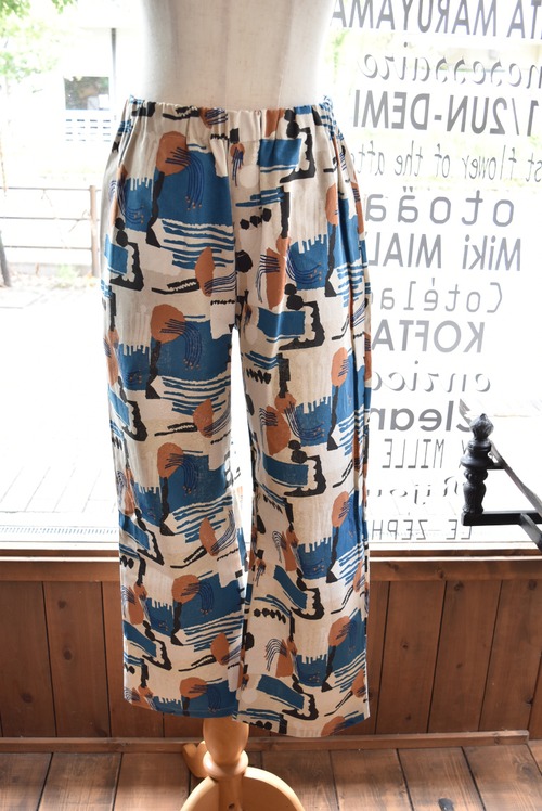 denicher(デニシェ) 24A/W 幾何学柄プリントパンツ<BLUE>