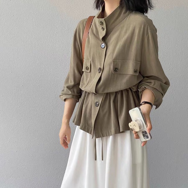 スタンドカラーシャツジャケット　0181