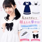 レディース服 セーラーワンピース アイドルグループ flavor 公式衣装 かわいい おしゃれ ガーリー 清楚系 フェミニン 衣装 半袖 ミニ丈 Aライン フレア 制服風 コスチューム ステージ衣装 イベント 撮影用 ライブ ダンス 3714-3770